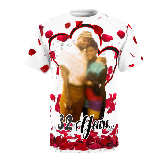 Anniversary Personalized Unisex Tee with All Over 3D Print