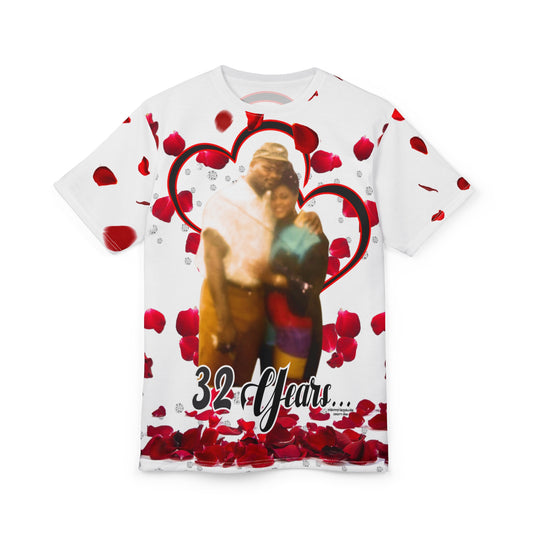 Anniversary Personalized Unisex Tee with All Over 3D Print